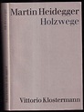 📗 Holzwege | Martin Heidegger 1994