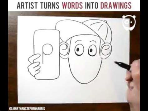 Artist Turns Words Into Drawings Amazing Youtube