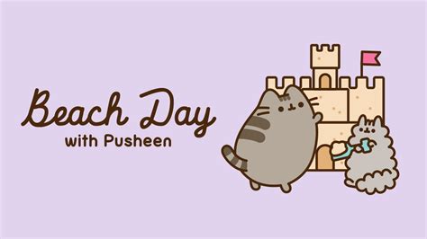 Beach Day With Pusheen Youtube