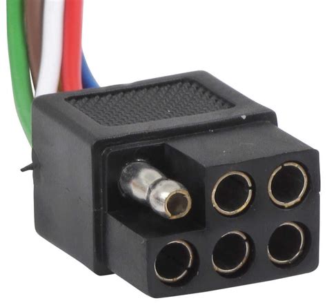 Round 2 diameter connector allows additional pin for auxiliary 12 volt power or backup lights. 6-Pole Square Trailer Wiring Connector Kit (Car and Trailer Ends) Hopkins Wiring 37995