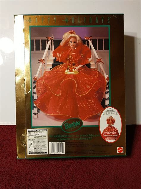 1993 Mattel Happy Holidays Barbie Doll 10824 Special Edition Brand New Nrfb Ebay