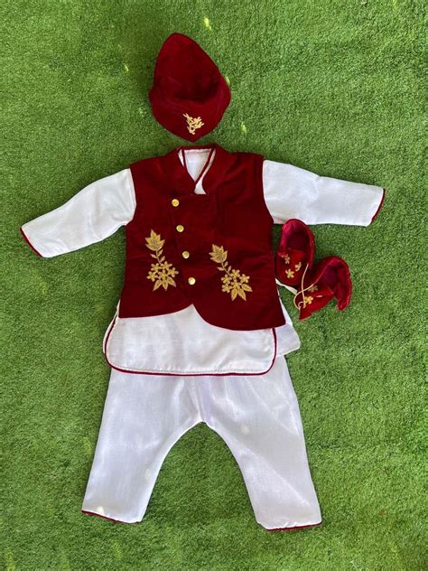 Pasni Boy Coat Set In Maroon Boutique Nepal Au