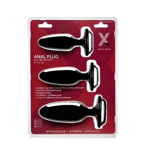 Buy The Xplay Gear Finger Grip Anal Plug Starter Kit In Black Pfblend Perfect Fit Brand Products