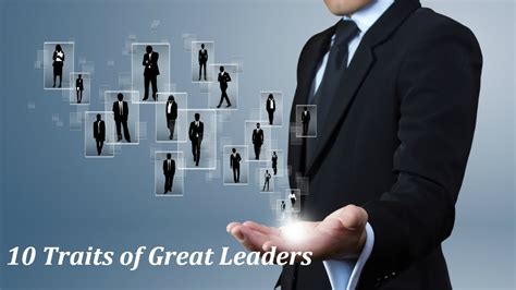 Leadership is both a research area, and a practical skill encompassing the ability of an individual, group or organization to lead, influence or guide other individuals, teams, or entire organizations. 10 Traits of Great Leaders - YouTube