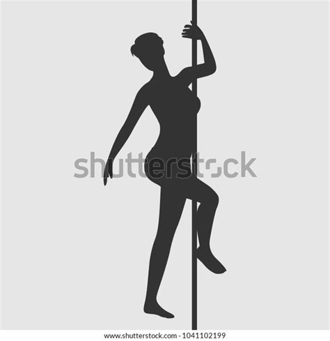 Silhouette Girl Pole Pole Dance Illustration Stock Vector Royalty Free 1041102199 Shutterstock