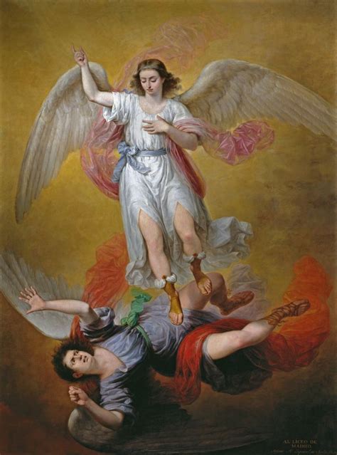 Antonio María Esquivel The Fall Of Lucifer 1840 Esquivel Arte De