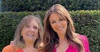 Liz Hurley dons plunging top as she poses with mum before sizzling ...