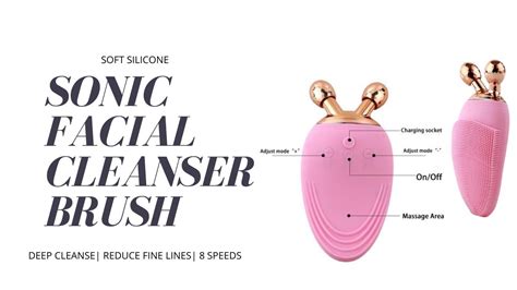 how to use a sonic facial cleanser brush facial massage roller attached wash away dead skin