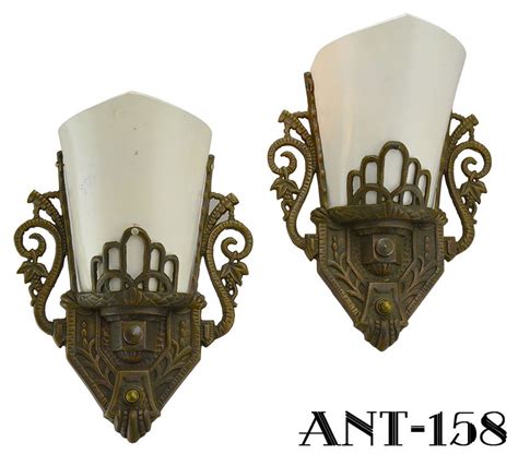 Pair Of Antique Restored Art Deco Wall Sconces Ant 158 Large Candle Wall Sconces Victorian