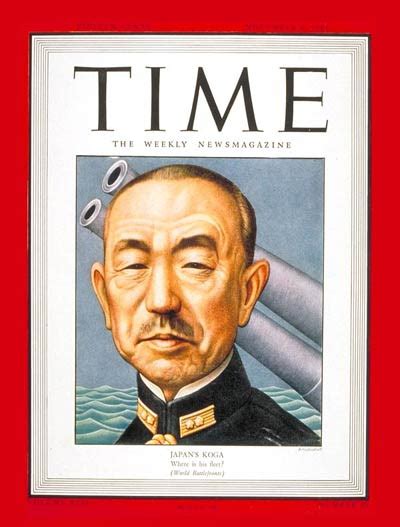 Time Magazine Cover Admiral Mineichi Koga Nov 8 1943 Admirals