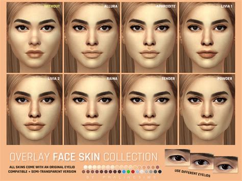 Pralinesims Overlay Face Skin Collection The Sims 4 Skin Sims 4