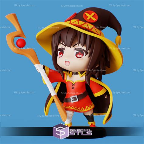 Chibi Megumin Stl Files Konosuba 3d Printing Figurine Specialstl