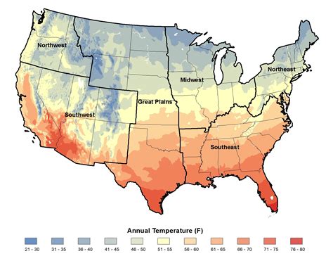Temperature Map Of The United States Map