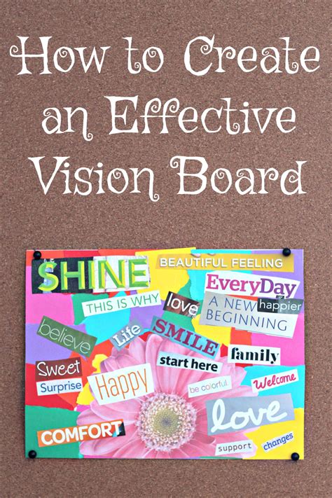 How To Create A Vision Board Living A Sunshine Life