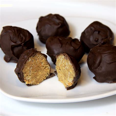 vegan chocolate peanut butter crisp balls popsugar fitness