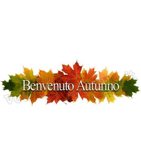 Scritta Benvenuto Autunno Su Composizione Di Foglie