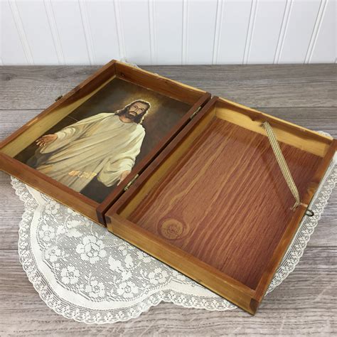 Vintage 1970s Holy Bible Wood Box Bible Chest Bible Holder Etsy Canada