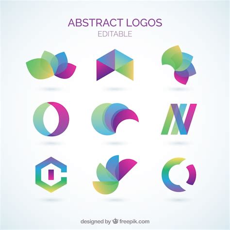Colección De Logos Abstractos Coloridos Descargar Vectores Gratis