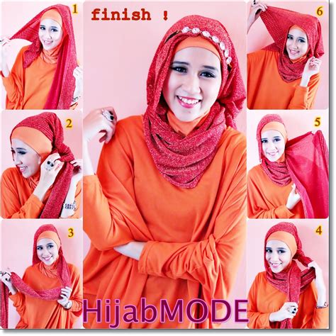 Gambar Tutorial Hijab Pashmina Glitter Ragam Muslim
