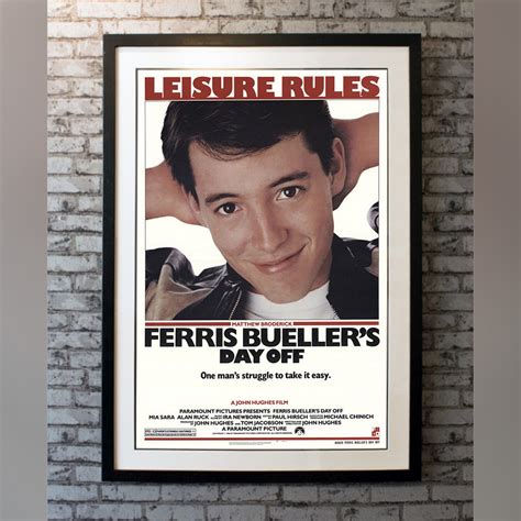 Ferris Buellers Day Off 1986 Original Movie Poster Vintage Film