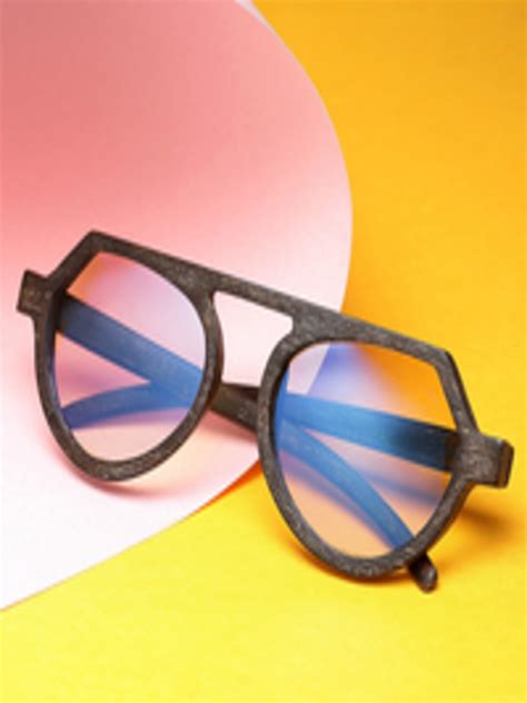 Buy Sasha Unisex Clear Lens And Black Round Sunglasses Vrsg 116 Burnt Espresso And Clear Lens