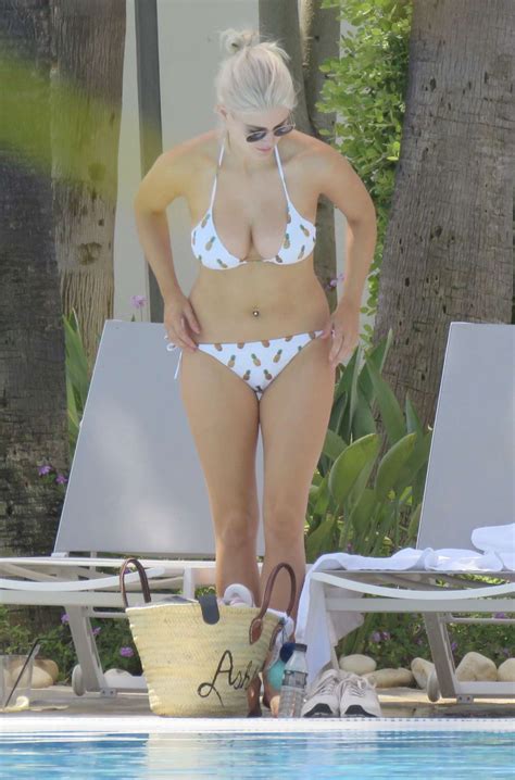 Ashley James In Bikini At A Pool In Marbella Hawtcelebs