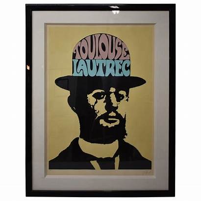 Toulouse Lautrec Signed Peter Max Proof Framed