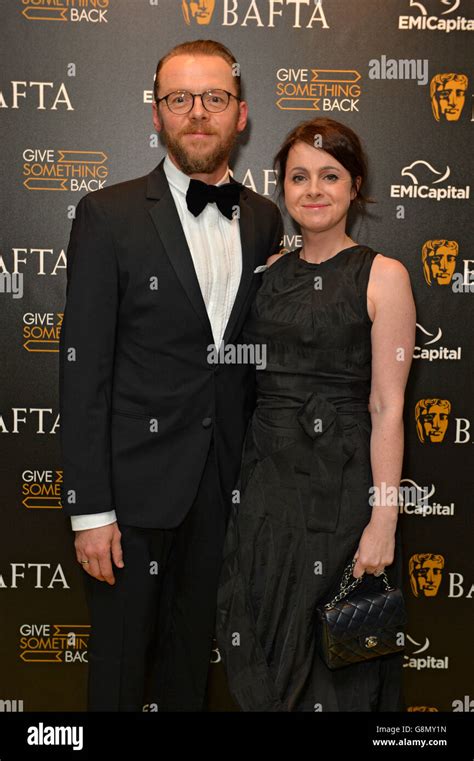 Simon Pegg And Wife Maureen Mccann Attending The Bafta Film Gala At