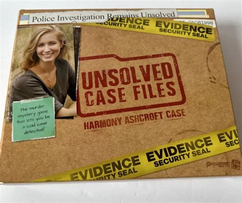 Unsolved Case Files Cold Case Murder Mystery Game Harmony Ashcroft