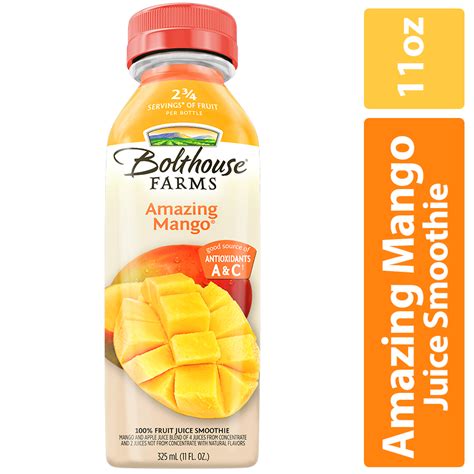 Bolthouse Farms Amazing Mango Fruit Juice Smoothie 11 Oz Crowdedline