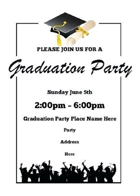 Free Printable Graduation Party Invitation Templates For Word
