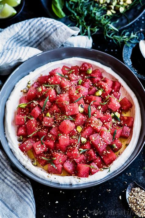 Watermelon Salad With Yogurt Dukkah And Olive Oil Meatified Recipe