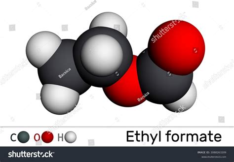 Ethyl Formate Ethylformate Ethyl Methanoate Formic Stock Illustration
