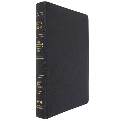 Nasb 20 Large Print Ultrathin Reference Bible Genuine Leather Black
