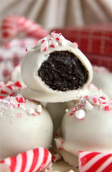 Diabetic candy bar, chocolate chews (diabetic candy), candied tea stirrers, etc. Candy Cane Oreo Truffles - Cakescottage