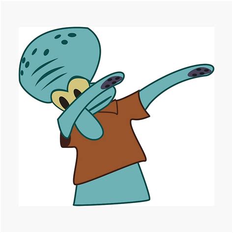 Squidward Dab Photographic Print By Meganbxiley Redbubble
