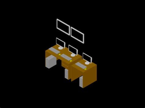3d Desk In Autocad Cad Library