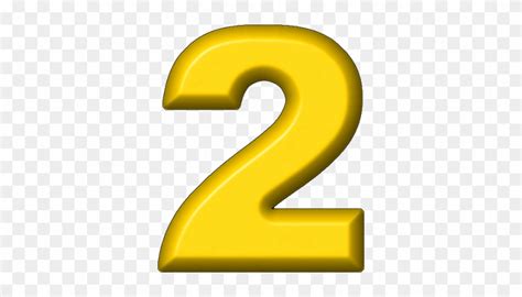 Number 2 Color Yellow Full Size Png Clipart Images Download