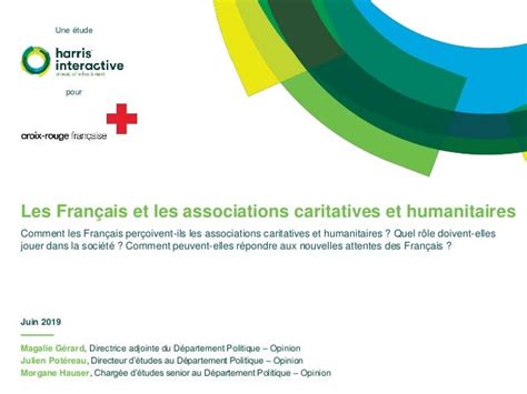 Les Français Et Les Associations Caritatives Et Humanitaires