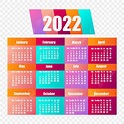 多彩2022日曆設計, 月, 覆歷, 2022年日曆向量圖案素材免費下載，PNG，EPS和AI素材下載 - Pngtree