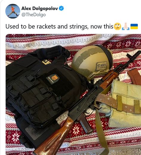 Mantan Atlet Tenis Asal Ukraina Yang Telah Gantung Raket Kini Angkat Senjata Untuk Lawan Rusia