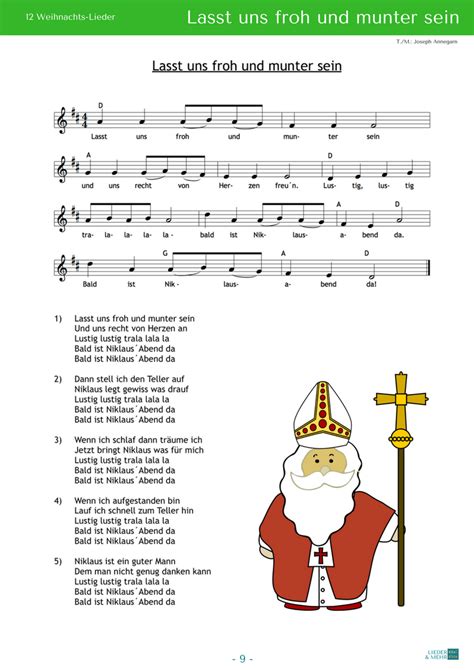 Hier haben wir einige schöne deutsche weihnachtslieder zusammengefasst. DAS Nikolauslied - einfache Akkorde, kinderfreundliche ...