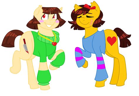 1132199 Safe Artistmicky Ann Chara Clothes Frisk Ponified