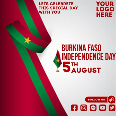 Burkina Faso Independence Day Template Postermywall