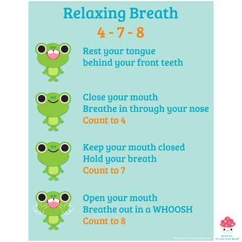 Relaxing Breath Calming Poster For School Classroom Or Home Etsy