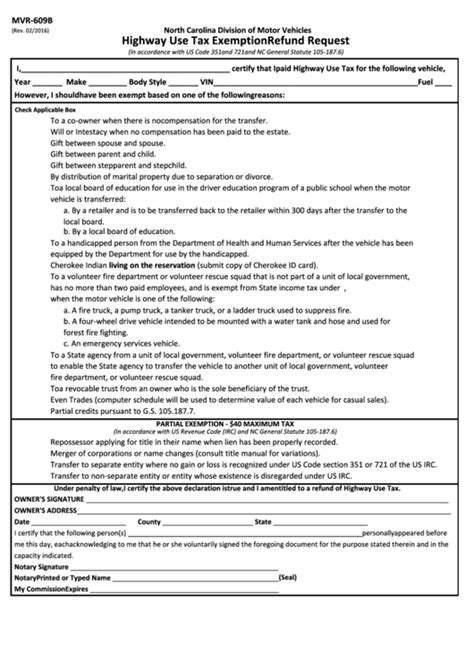 40 Nc Dmv Forms And Templates Free To Download In Pdf