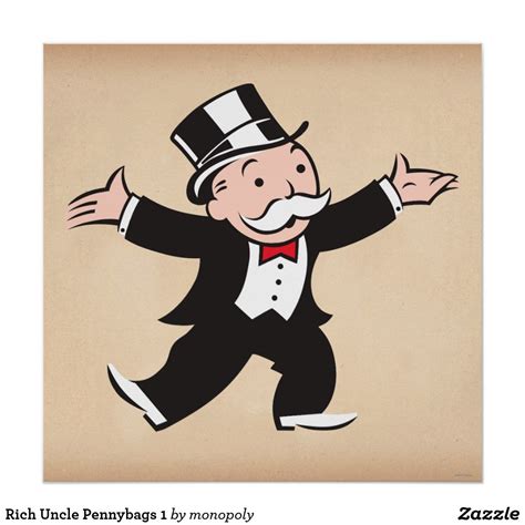Monopoly Uncle Pennybags Poster Monopoly Man Custom