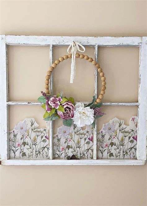 How To Make Stunning Cottage Core Old Window Wall Decor