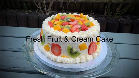 Fresh Fruit And Cream Cake Birthday Cake Decorating Youtube