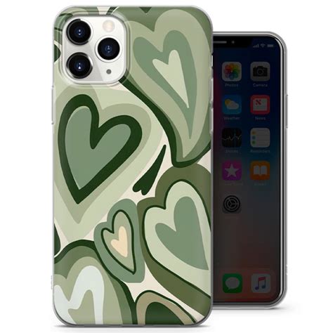 Aesthetic Phone Case Green Phone Cover Fit For Iphone 13 12 Etsy